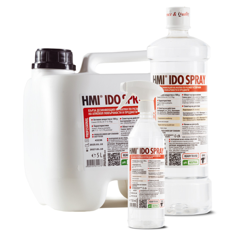 HMI® IDO SPRAY - бърза дезинфекция на малки повърхности