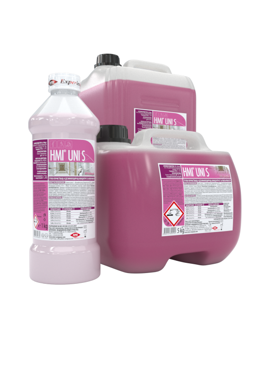 HMI® UNI S - почистващ и дезинфекциращ концентрат за под и повърхности