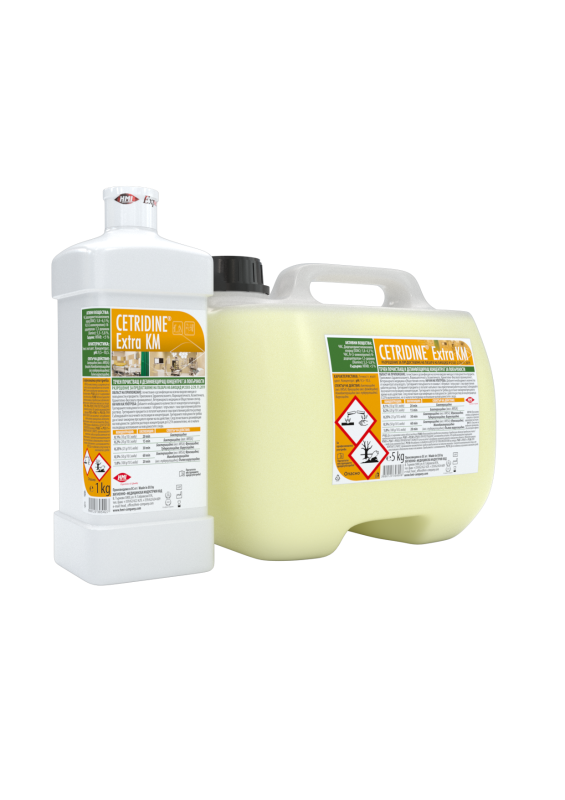 CETRIDINE ® EXTRA KM - почистващ и дезинфекциращ концентрат за под и повърхности