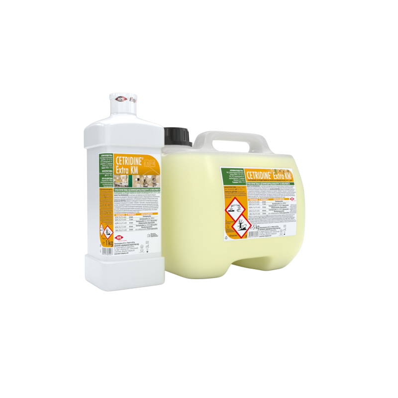 CETRIDINE ® EXTRA KM - почистващ и дезинфекциращ концентрат за под и повърхности