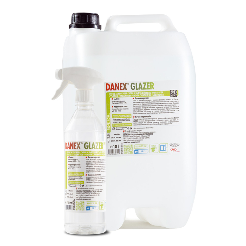 DANEX® GLAZER - препарат за силно замърсени стъклени и гладки повърхности