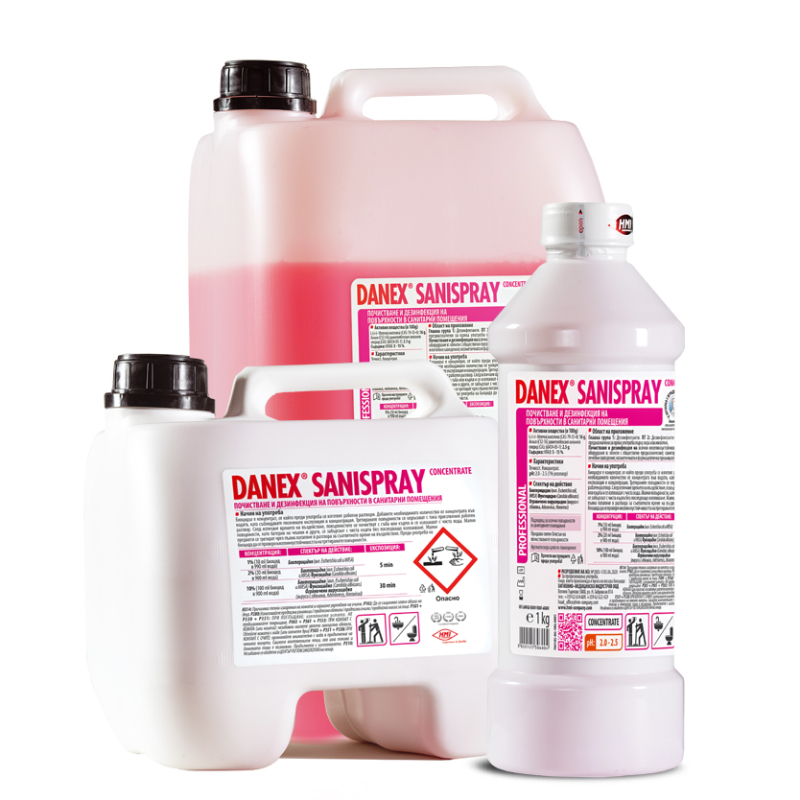 DANEX&reg;&nbsp;SANISPRAY Concentrate - почистващ и дезинфекциращ препарат за санитарни помещения